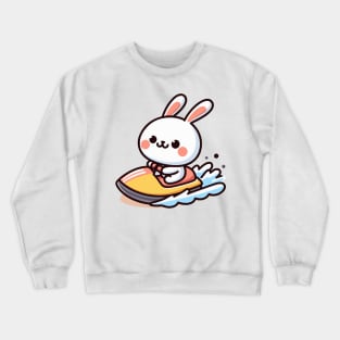 Cute bunny Jetskiing Crewneck Sweatshirt